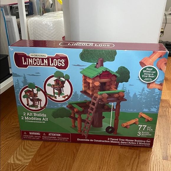 Lincoln Logs 2 tiered Tree House Building Set - Picture 1 of 4